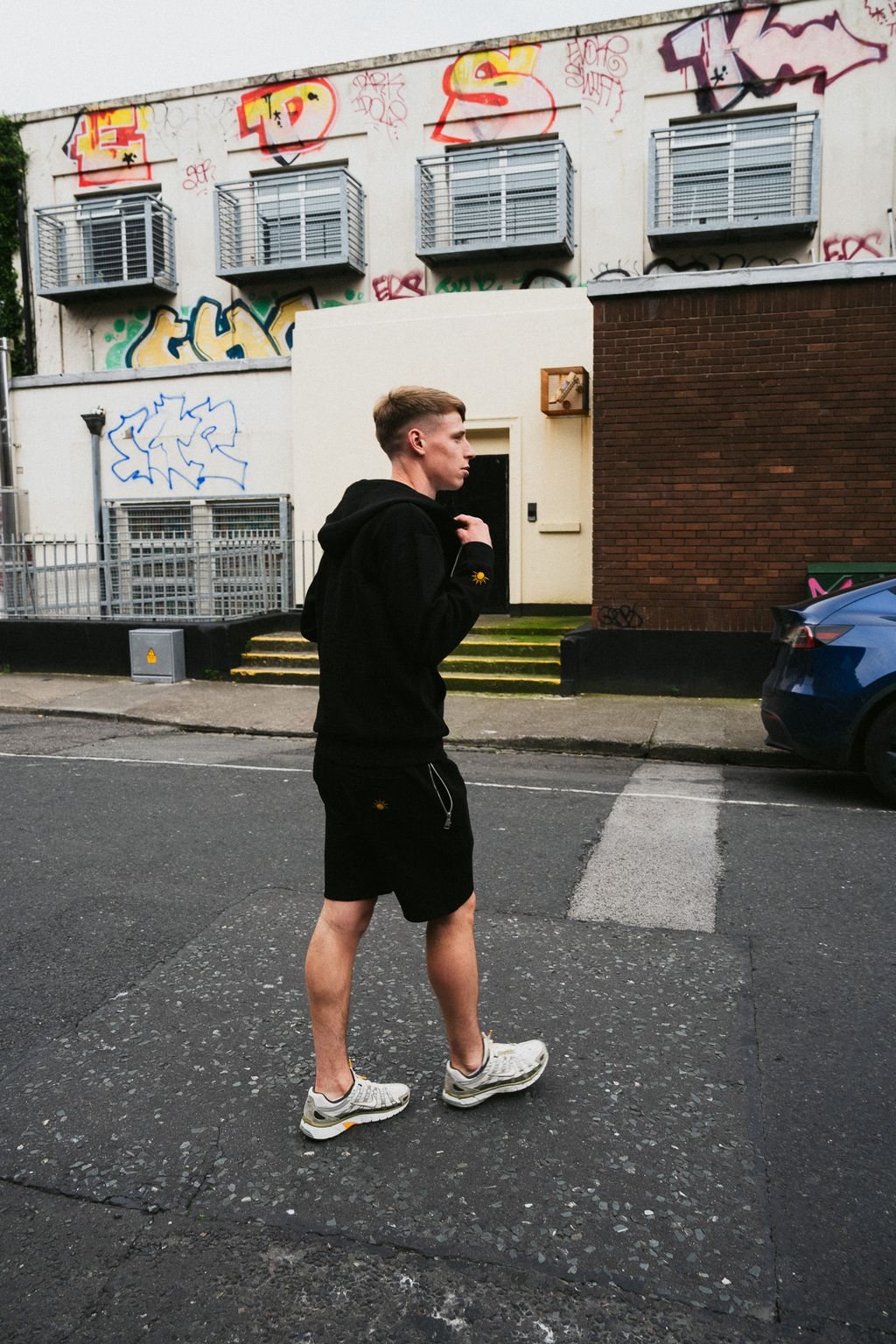 AURUM sweat shorts in black
